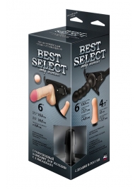 Черный пояс для женщин BEST SELECT с 3 насадками - LOVETOY (А-Полимер) - купить с доставкой в Нижнекамске