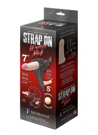 Реалистичный страпон Woman Midi с вагинальной пробкой - 19 см. - LOVETOY (А-Полимер) - купить с доставкой в Нижнекамске