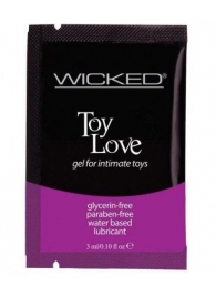 Лубрикант на водной основе для использования с игрушками WICKED Toy Love - 3 мл. - Wicked - купить с доставкой в Нижнекамске