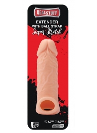 Телесная насадка EXTENDER WITH BALL STRAP 5.5 - 14 см. - Dream Toys - в Нижнекамске купить с доставкой