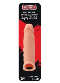 Телесная насадка EXTENDER WITH BALL STRAP 6.5 - 17 см. - Dream Toys - в Нижнекамске купить с доставкой