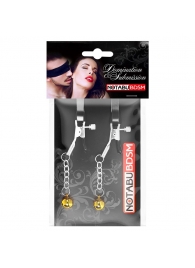 Оригинальные зажимы на соски с желтыми шариками - Notabu - купить с доставкой в Нижнекамске