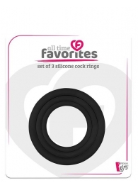 Набор из 3 эрекционных колец SILICONE COCKRINGS - Dream Toys - в Нижнекамске купить с доставкой