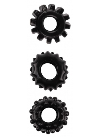 Набор из 3 черных эрекционных колец SET OF 3 COCKRINGS - Dream Toys - в Нижнекамске купить с доставкой