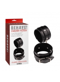 Черные оковы Classic Ankle Cuffs - Chisa - купить с доставкой в Нижнекамске