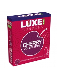 Презервативы с ароматом вишни LUXE Royal Cherry Collection - 3 шт. - Luxe - купить с доставкой в Нижнекамске