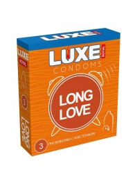 Презервативы с продлевающим эффектом LUXE Royal Long Love - 3 шт. - Luxe - купить с доставкой в Нижнекамске
