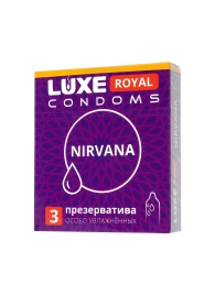Презервативы с увеличенным количеством смазки LUXE Royal Nirvana - 3 шт. - Luxe - купить с доставкой в Нижнекамске
