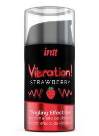 Жидкий интимный гель с эффектом вибрации Vibration! Strawberry - 15 мл. - INTT - купить с доставкой в Нижнекамске