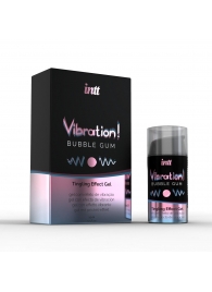 Жидкий интимный гель с эффектом вибрации Vibration! Bubble Gum - 15 мл. - INTT - купить с доставкой в Нижнекамске