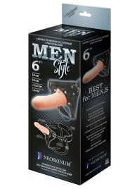 Телесный пустотелый харнесс MEN Style - 17,5 см. - LOVETOY (А-Полимер) - купить с доставкой в Нижнекамске