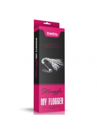 Серебристая плетка Struggle My Flogger с черной ручкой - 45 см. - Lovetoy - купить с доставкой в Нижнекамске