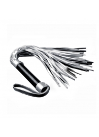 Серебристая плетка Struggle My Flogger с черной ручкой - 45 см. - Lovetoy - купить с доставкой в Нижнекамске