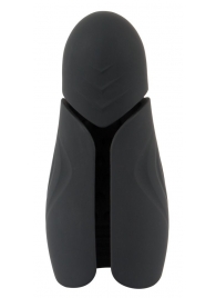 Черный силиконовый вибромастурбатор с нагревом Masturbator with 2 Functions - Orion - в Нижнекамске купить с доставкой