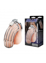 Металлическая клетка Prisoner Cock Сage с замком - BlueLine - купить с доставкой в Нижнекамске