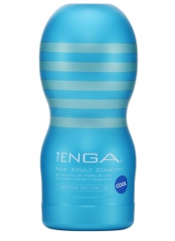 Мастурбатор с охлаждающей смазкой TENGA Original Vacuum Cup Cool - Tenga - в Нижнекамске купить с доставкой