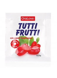 Гель-смазка Tutti-frutti со вкусом барбариса - 4 гр. - Биоритм - купить с доставкой в Нижнекамске