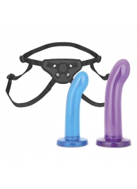 Страпон унисекс Beginners Strap-On с 2 насадками - 15 и 13 см. - Lux Fetish - купить с доставкой в Нижнекамске