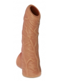 Телесная открытая насадка-реалистик с подхватом мошонки Nude Sleeve S - 10 см. - KOKOS - в Нижнекамске купить с доставкой