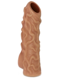 Телесная насадка с венками и открытой головкой Nude Sleeve S - 10 см. - KOKOS - в Нижнекамске купить с доставкой
