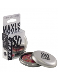 Экстремально тонкие презервативы в железном кейсе MAXUS Extreme Thin - 3 шт. - Maxus - купить с доставкой в Нижнекамске