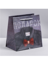 Ламинированный квадратный пакет «Мужской стиль» - 14 х 14 х 9 см. - Сима-Ленд - купить с доставкой в Нижнекамске