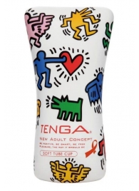 Мастурбатор-туба Keith Haring Soft Tube CUP - Tenga - в Нижнекамске купить с доставкой