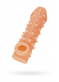 Телесная закрытая насадка с пупырышками Cock Sleeve Size M - 15,6 см. - KOKOS - в Нижнекамске купить с доставкой