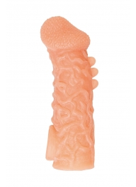 Телесная закрытая насадка с шершавой головкой Cock Sleeve Size L - 17,6 см. - KOKOS - в Нижнекамске купить с доставкой