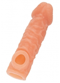 Телесная закрытая насадка с шершавой головкой Cock Sleeve Size L - 17,6 см. - KOKOS - в Нижнекамске купить с доставкой