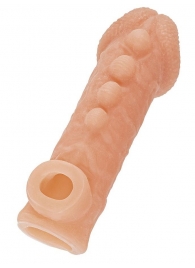 Телесная закрытая насадка с шишечками Cock Sleeve Size L - 17,6 см. - KOKOS - в Нижнекамске купить с доставкой