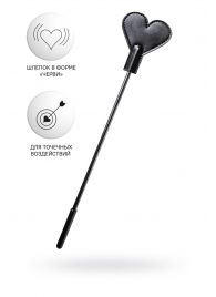 Черный стек со шлепком в форме сердца Anonymo - 35 см. - ToyFa - купить с доставкой в Нижнекамске