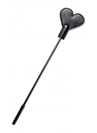 Черный стек со шлепком в форме сердца Anonymo - 35 см. - ToyFa - купить с доставкой в Нижнекамске