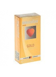Презервативы Masculan Ultra Gold с золотым напылением и ароматом ванили - 10 шт. - Masculan - купить с доставкой в Нижнекамске