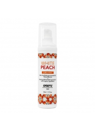 Разогревающее массажное масло Gourmet White Peach Organic с органическими ингредиентами - 50 мл. - Exsens - купить с доставкой в Нижнекамске
