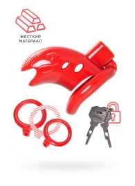 Красный мужской пояс верности из пластика - ToyFa - купить с доставкой в Нижнекамске