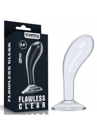 Прозрачный стимулятор простаты Flawless Clear Prostate Plug - 15 см. - Lovetoy - в Нижнекамске купить с доставкой