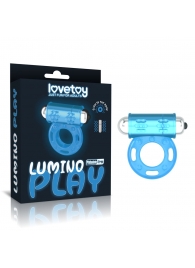 Голубое, светящееся в темноте эрекционное виброкольцо Lumino Play Vibrating Penis Ring - Lovetoy - в Нижнекамске купить с доставкой