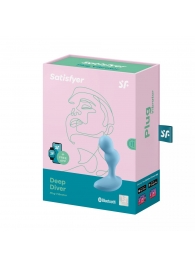 Голубой анальный вибростимулятор Deep Driver - 11,2 см. - Satisfyer - в Нижнекамске купить с доставкой