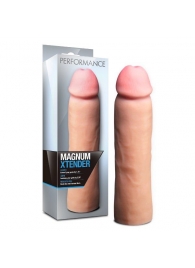 Телесная фаллическая насадка на пенис Magnum Xtender - 23 см. - Blush Novelties - в Нижнекамске купить с доставкой