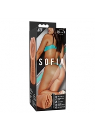 Мастурбатор-вагина цвета карамели Sofia с вибрацией - Blush Novelties - в Нижнекамске купить с доставкой