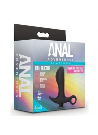 Черный анальный вибратор Silicone Vibrating Prostate Massager 01 - 10,8 см. - Blush Novelties - в Нижнекамске купить с доставкой
