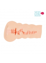 Мастурбатор-вагина телесного цвета с бороздками на внешней части - Bior toys - в Нижнекамске купить с доставкой