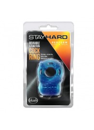 Голубое эрекционное виброкольцо Reusable 5 Function Cock Ring - Blush Novelties - в Нижнекамске купить с доставкой