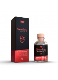 Массажный гель с ароматом клубники Strawberry - 30 мл. - INTT - купить с доставкой в Нижнекамске