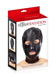 Маска-шлем с прорезями для глаз и рта - Fetish Tentation - купить с доставкой в Нижнекамске