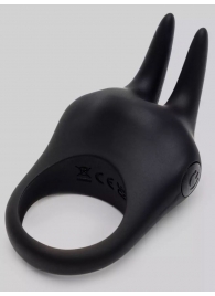 Черное эрекционное виброкольцо Sensation Rechargeable Vibrating Rabbit Love Ring - Fifty Shades of Grey - в Нижнекамске купить с доставкой