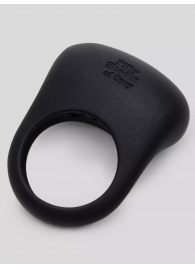 Черное эрекционное виброкольцо Sensation Rechargeable Vibrating Love Ring - Fifty Shades of Grey - в Нижнекамске купить с доставкой