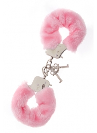 Металлические наручники с розовой меховой опушкой METAL HANDCUFF WITH PLUSH PINK - Dream Toys - купить с доставкой в Нижнекамске