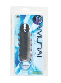 Дымчатая стимулирующая насадка с закрытой головкой SAMURAI PENIS SLEEVE BLACK - 14,5 см. - NMC - в Нижнекамске купить с доставкой